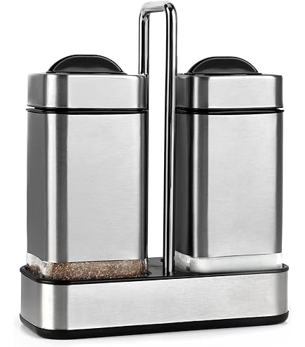 Amazon.com: nu steel Jumbo Salt & Pepper Shaker Set of 2, 15